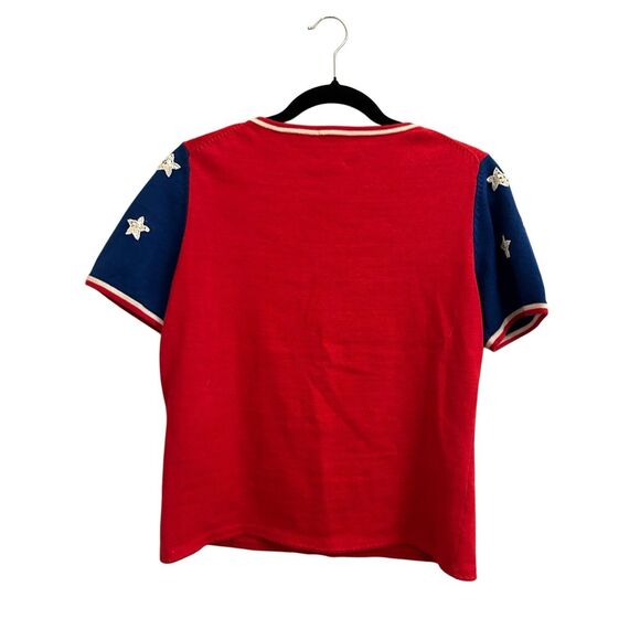 Emma Tricot Sequined American Flag Sweater Size S - Picture 2 of 7